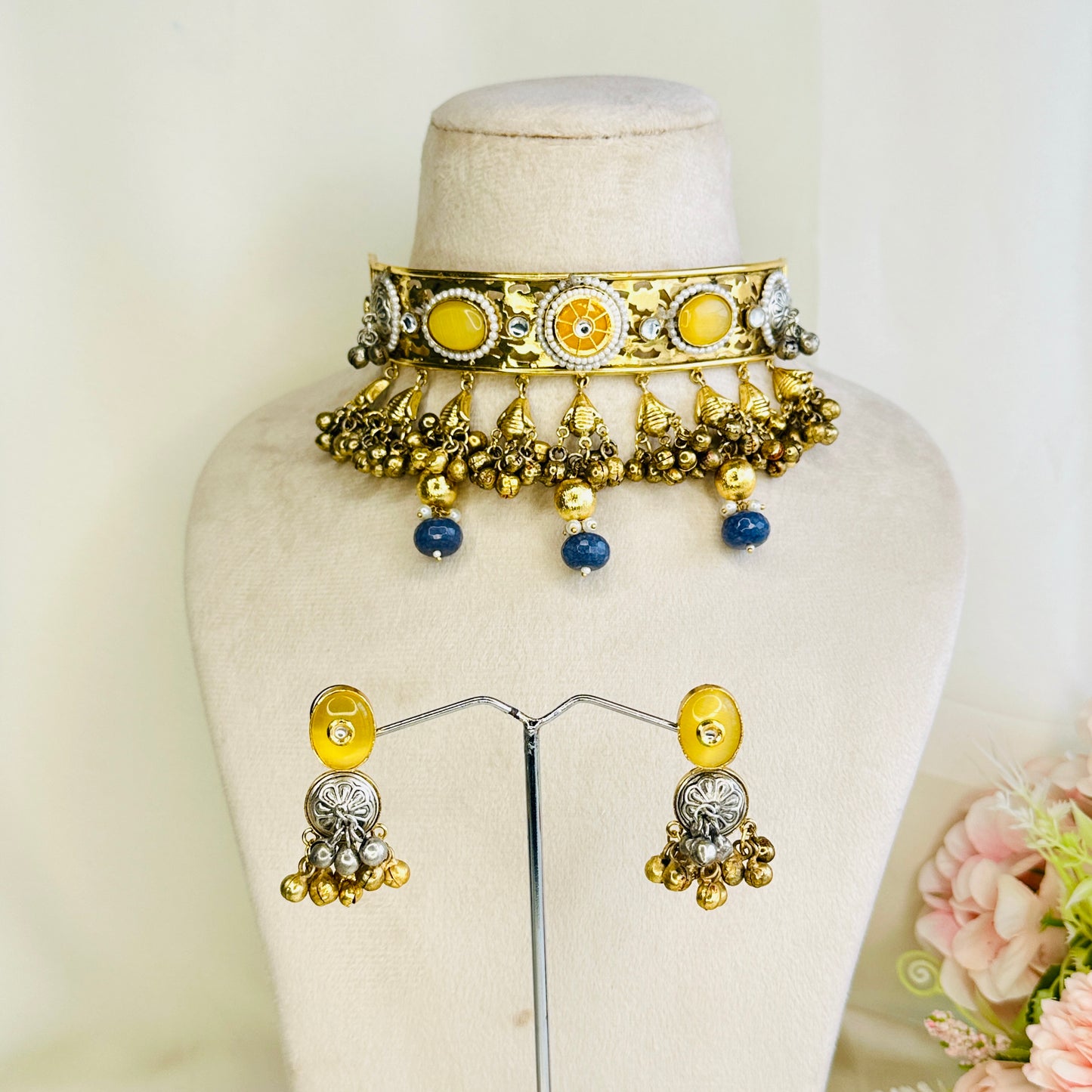 Dual Polish Silver Replica Choker