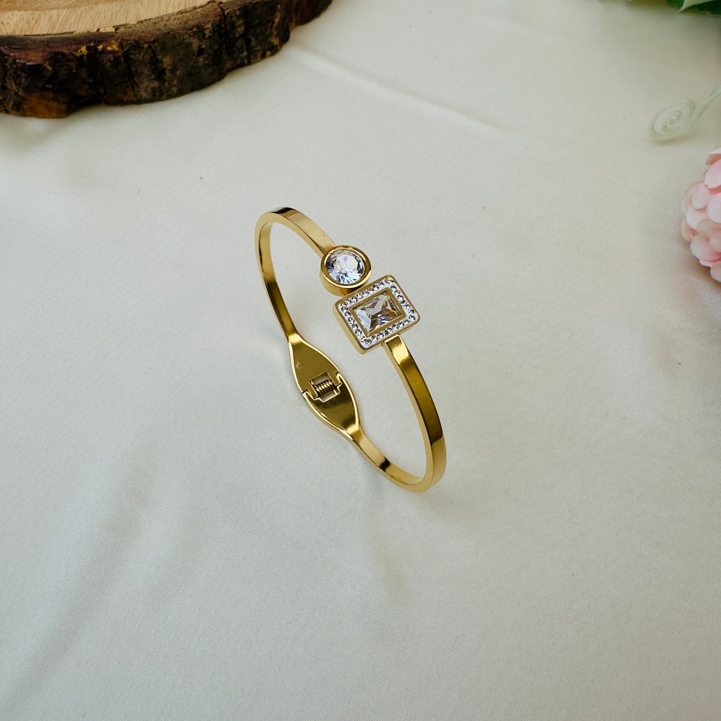 Two Stone Tarnish Free Bracelet