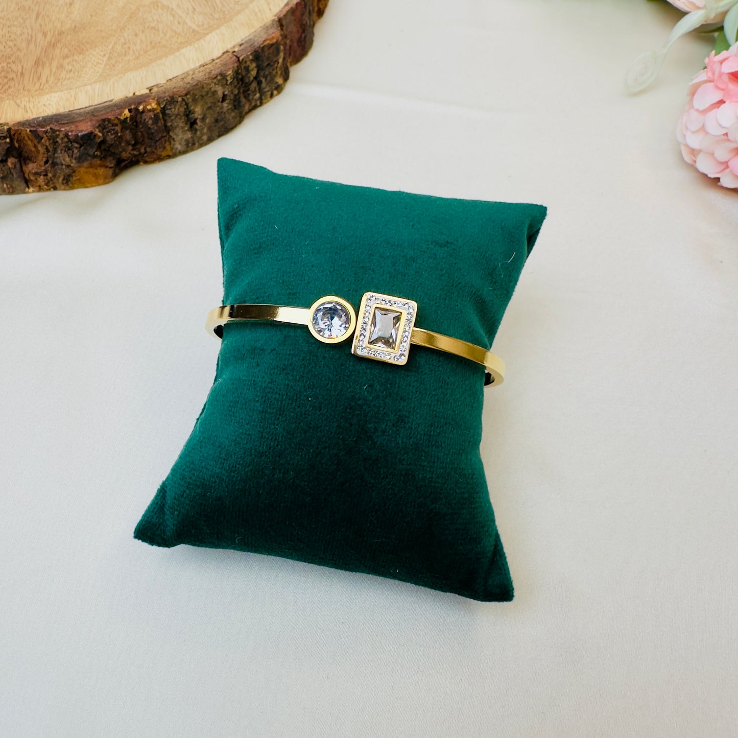 Two Stone Tarnish Free Bracelet