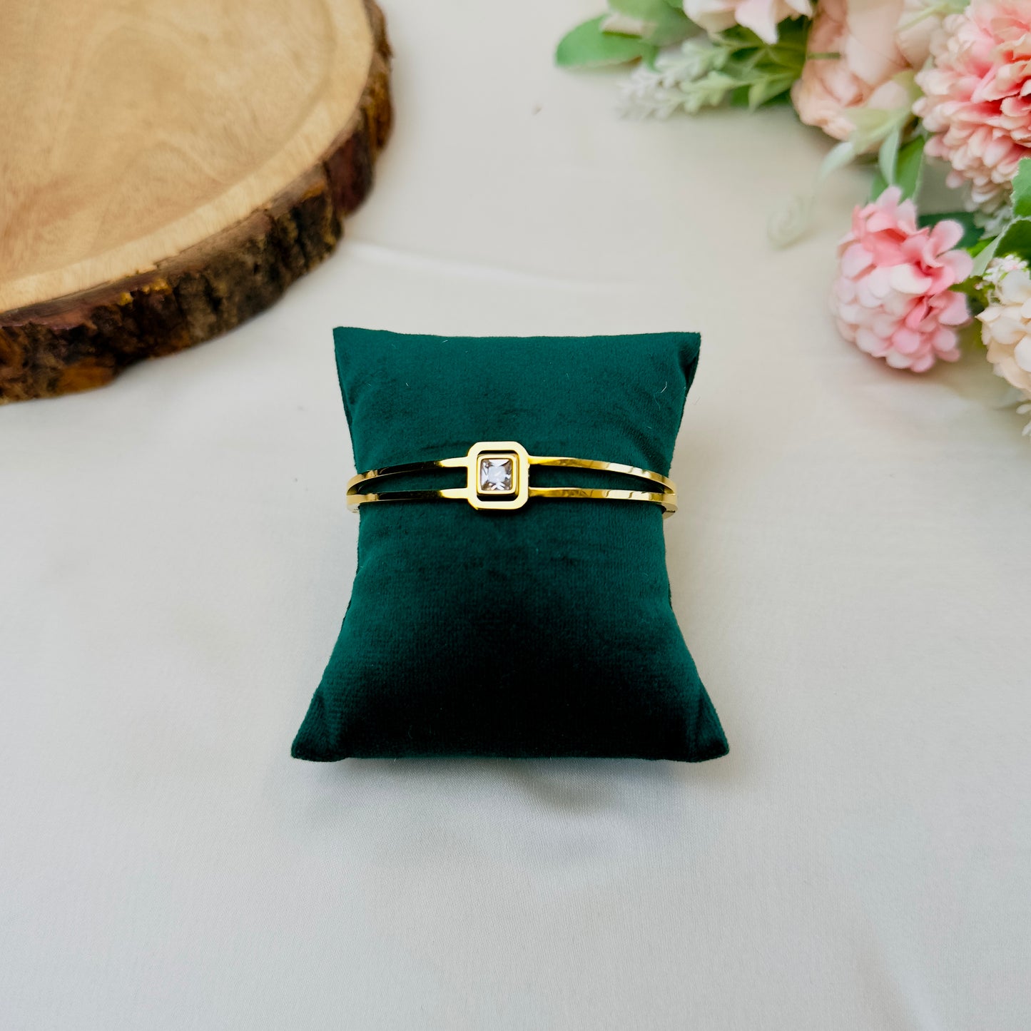 Single Solitaire Tarnish Free Bracelet