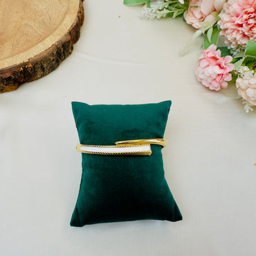 White Enamel Tarnish Free Bracelet