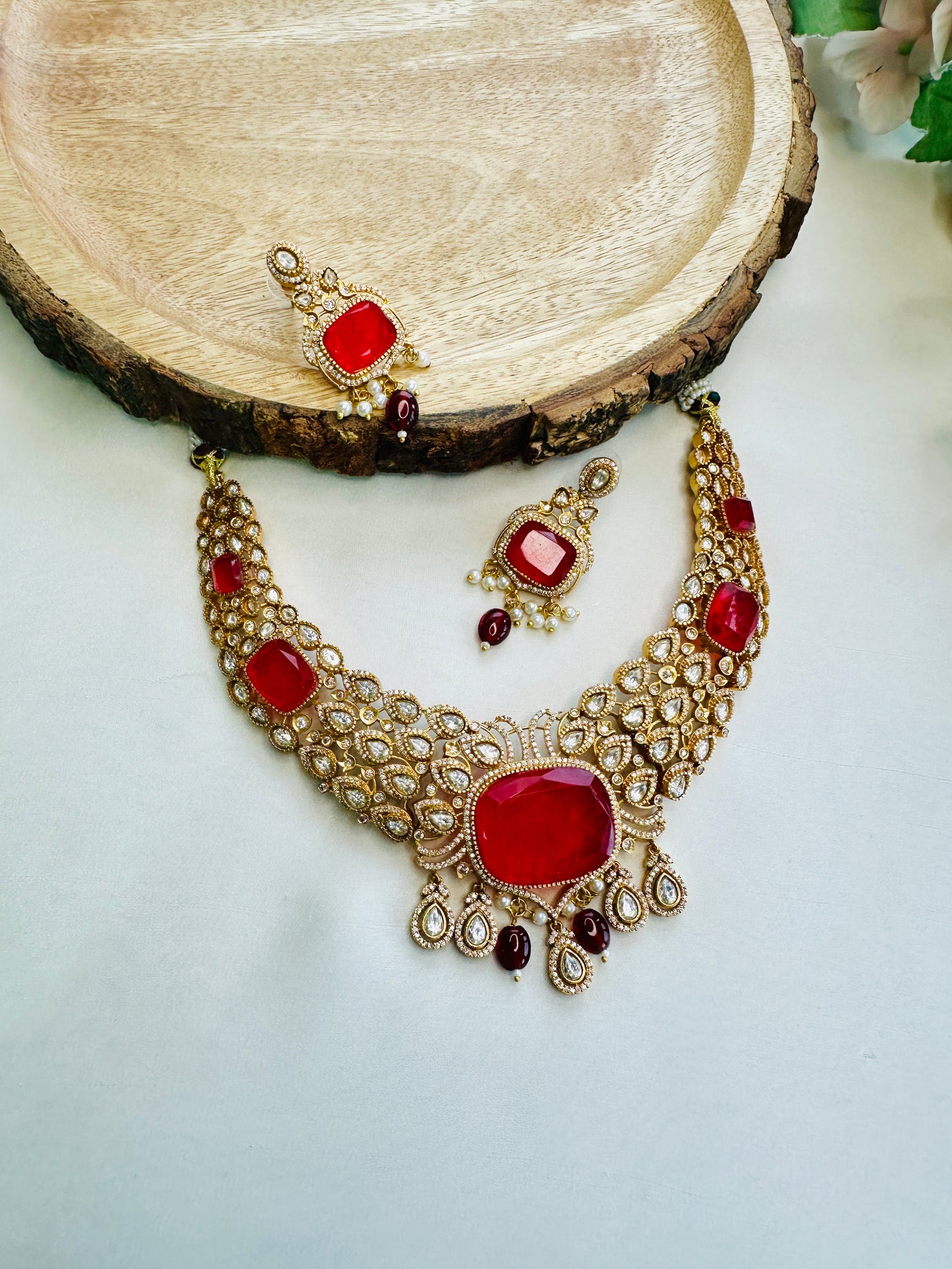 Doublet Kundan Premium Necklace Set