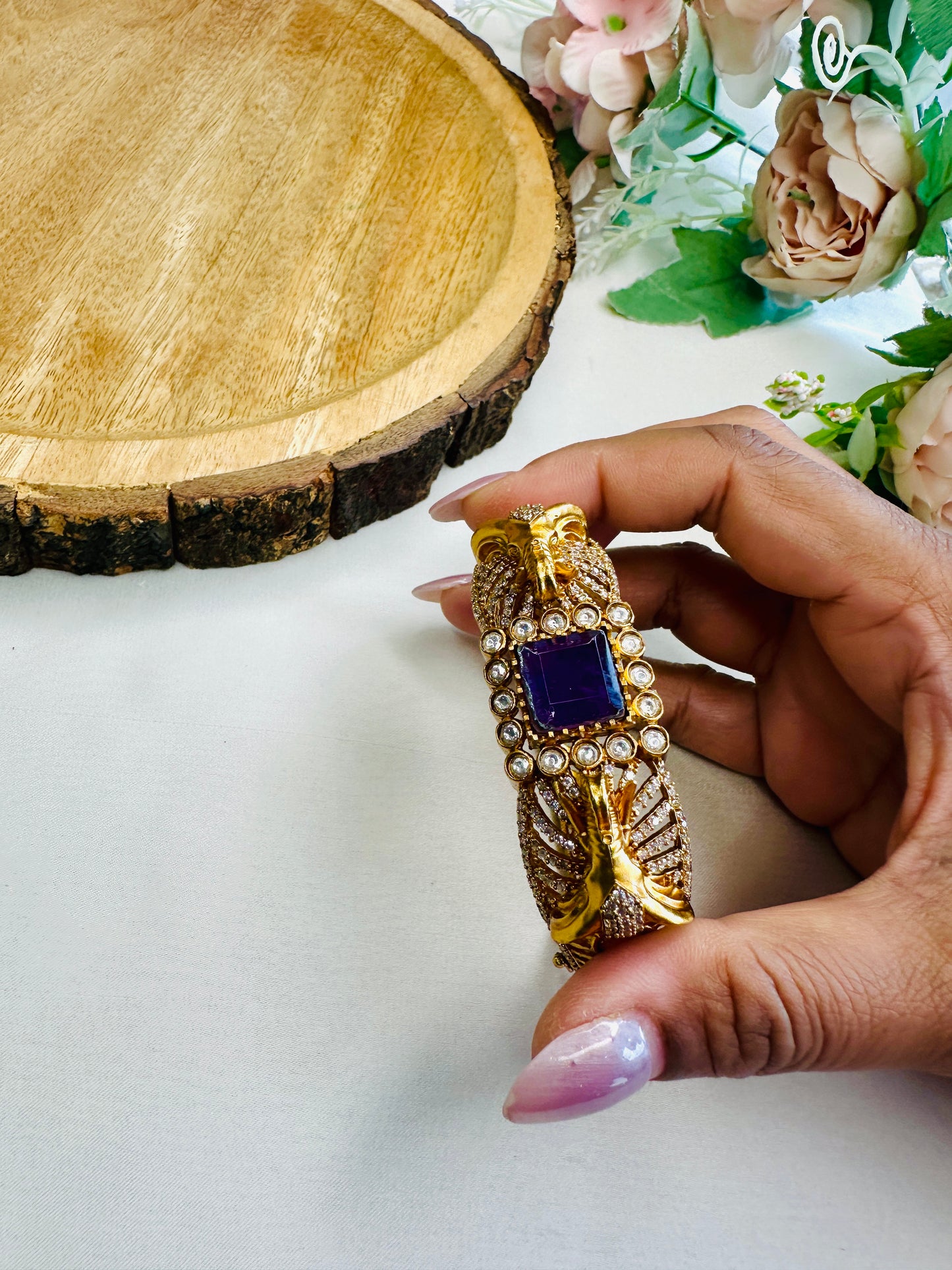 Elephant Motif Doublet Stone Bracelet
