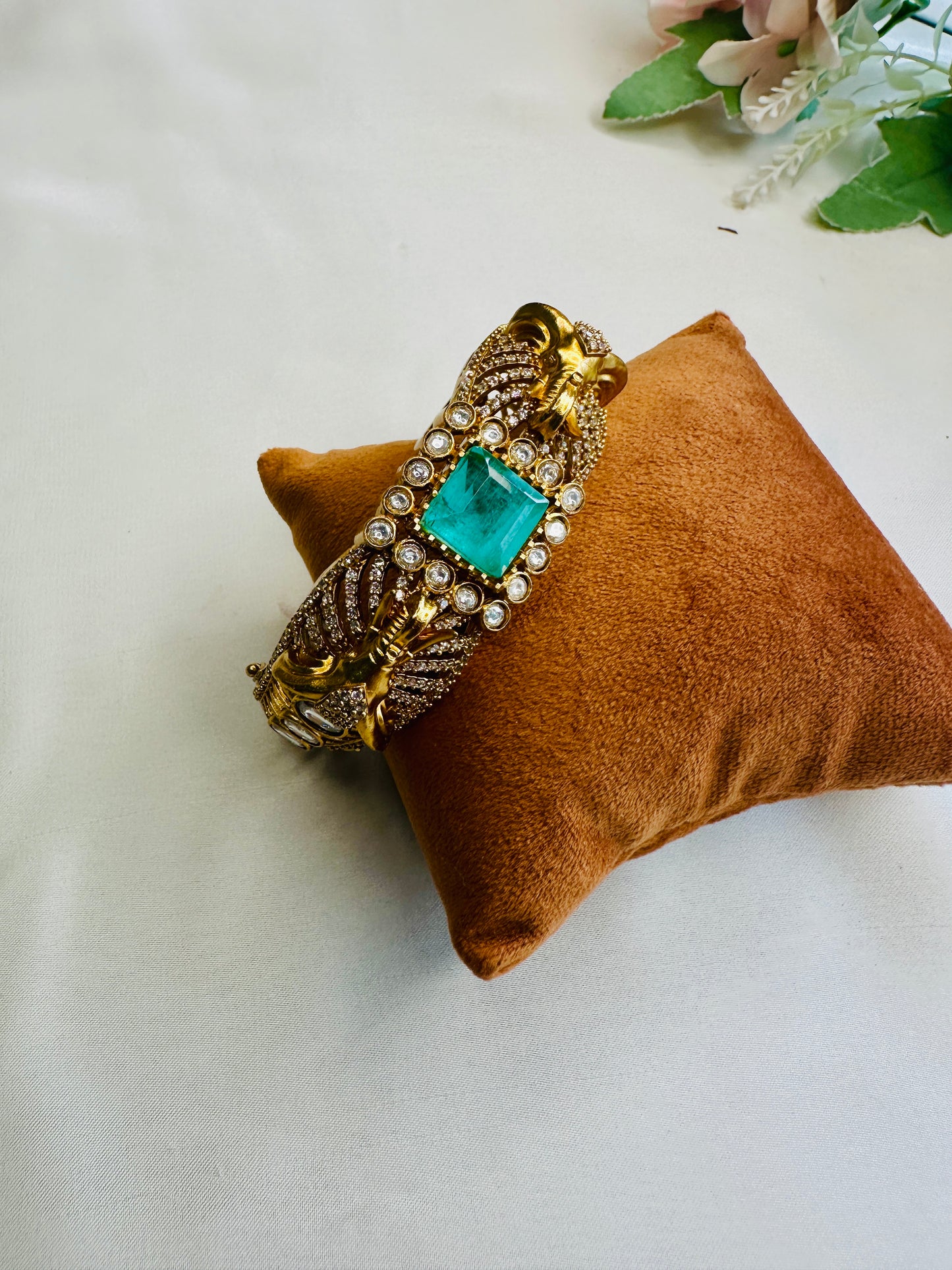 Elephant Motif Doublet Stone Bracelet