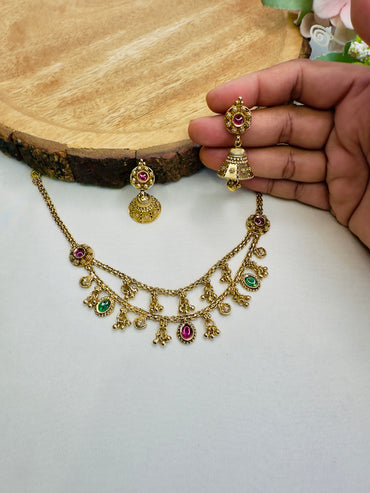 Double Layer Necklace Set