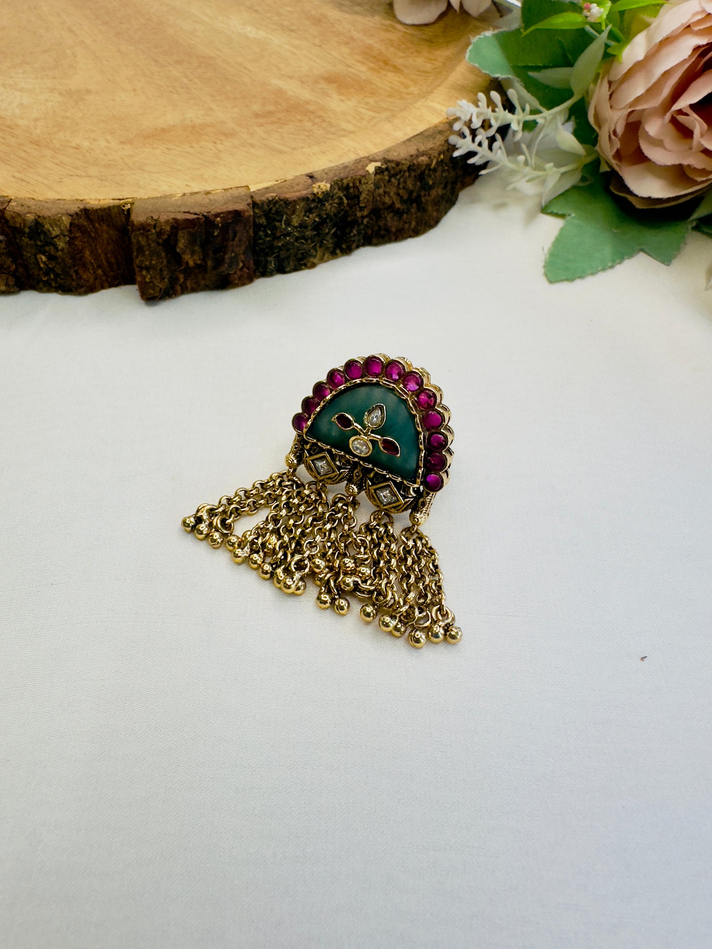 Rajwadi Tassel Finger Ring