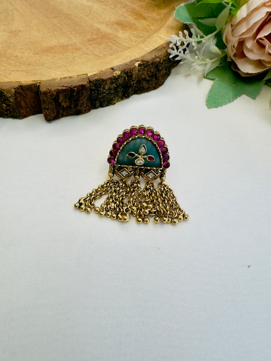 Rajwadi Tassel Finger Ring