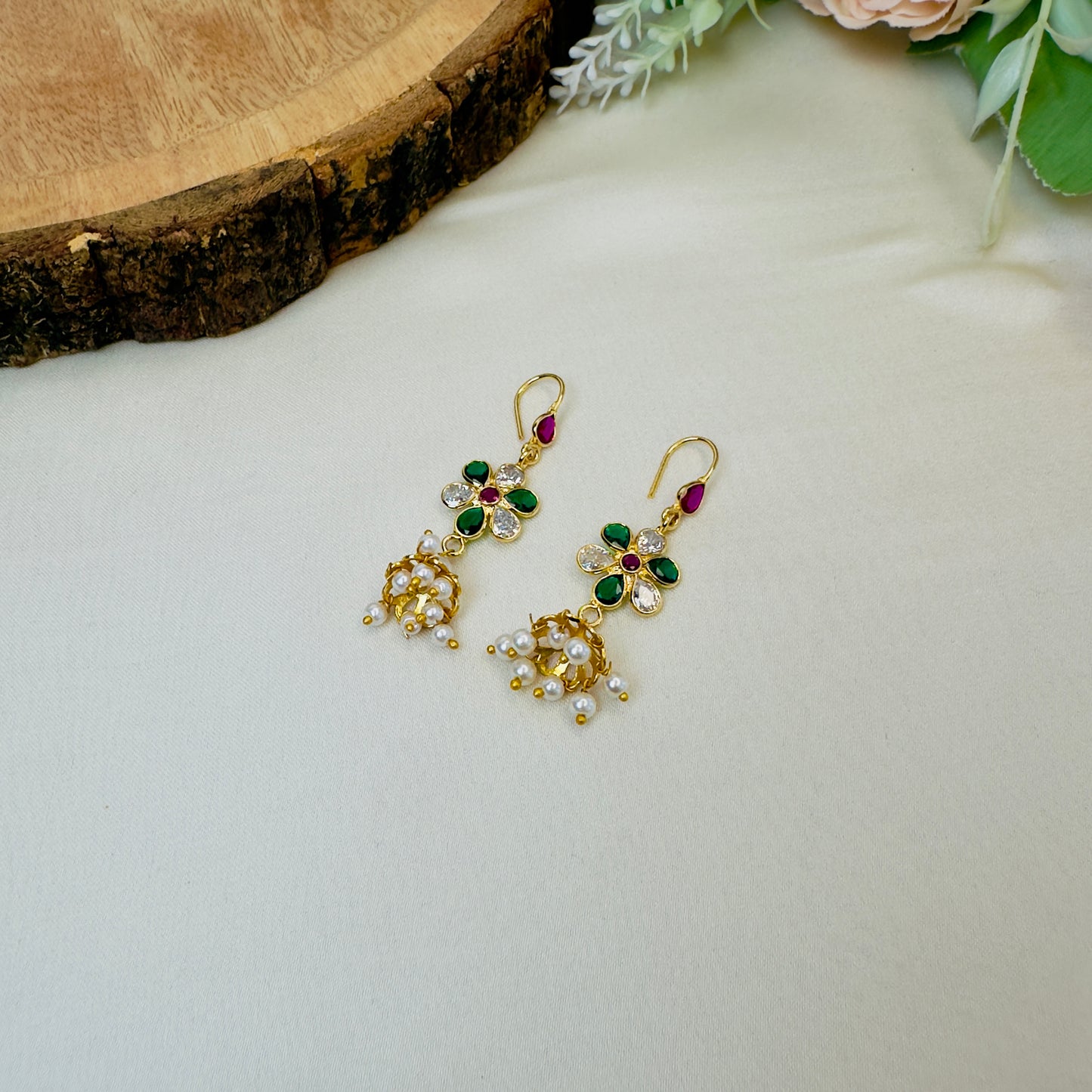 Lightweight Polki Jhumki