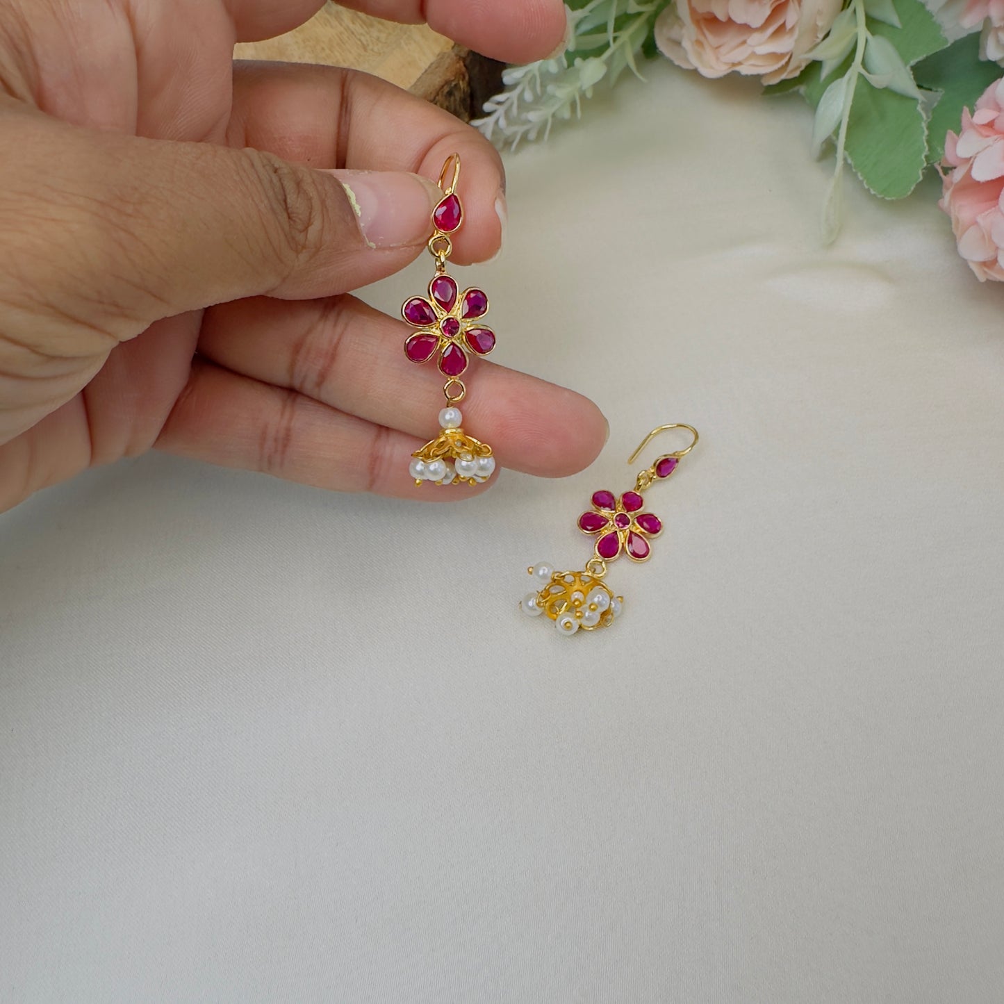 Lightweight Polki Jhumki