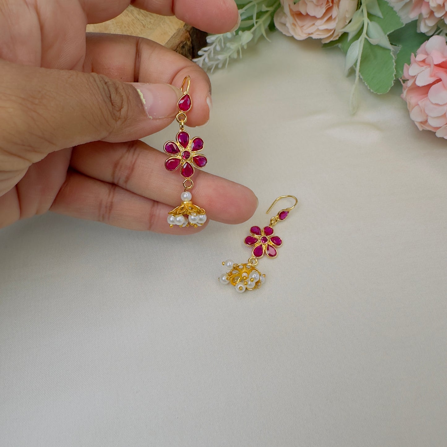 Lightweight Polki Jhumki