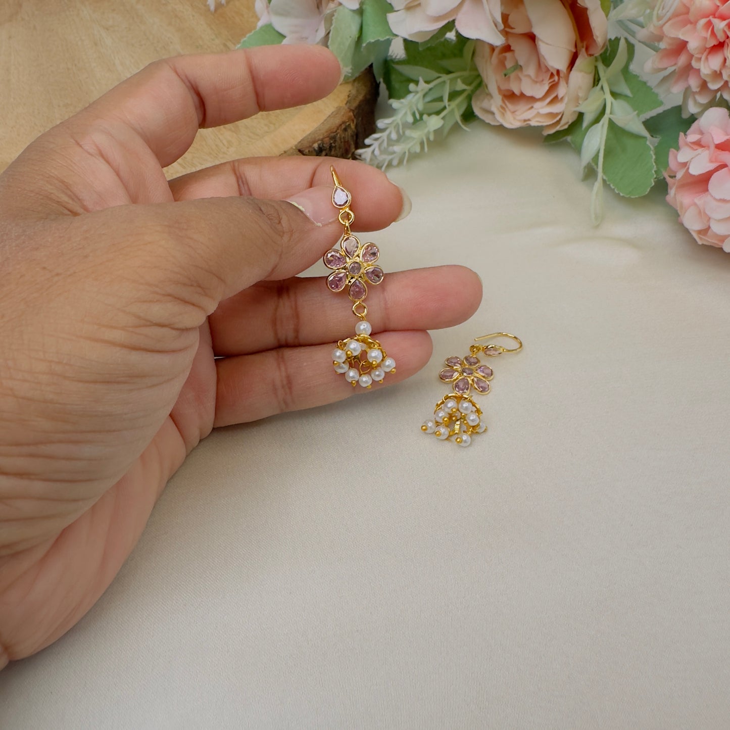 Lightweight Polki Jhumki