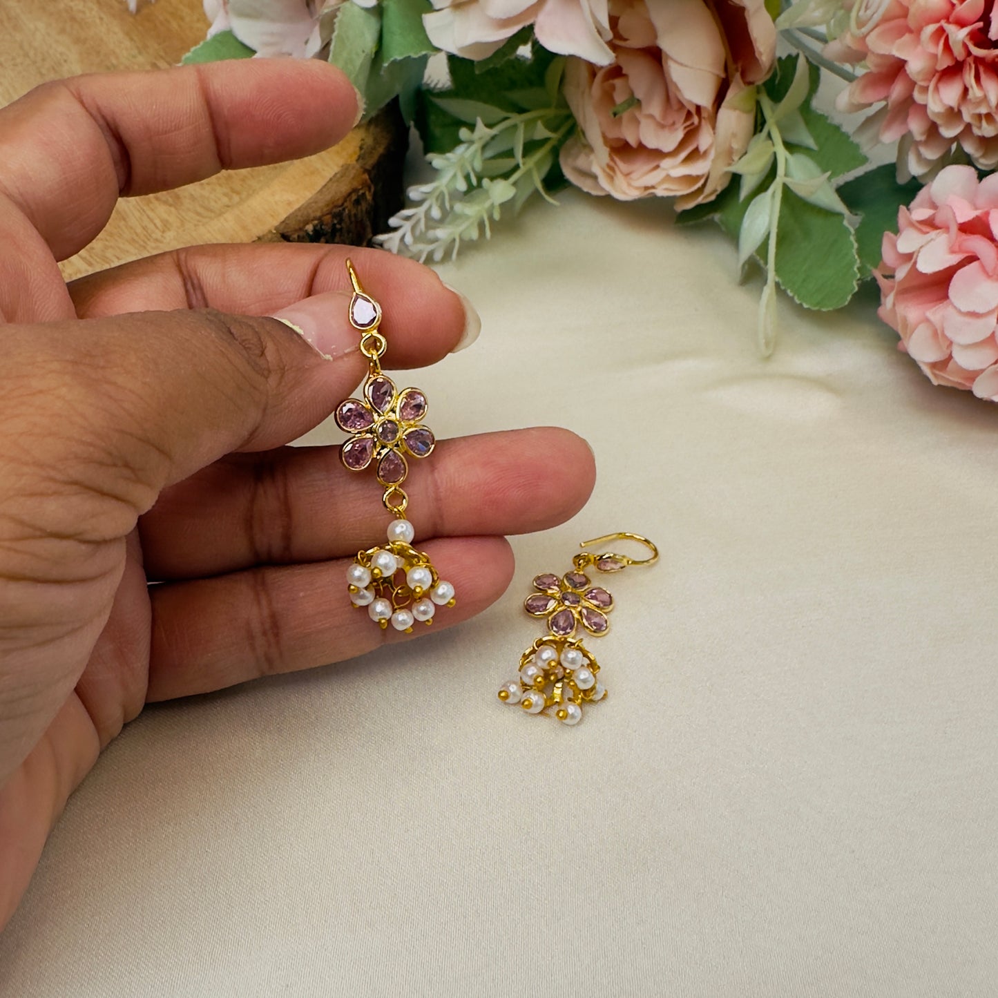 Lightweight Polki Jhumki