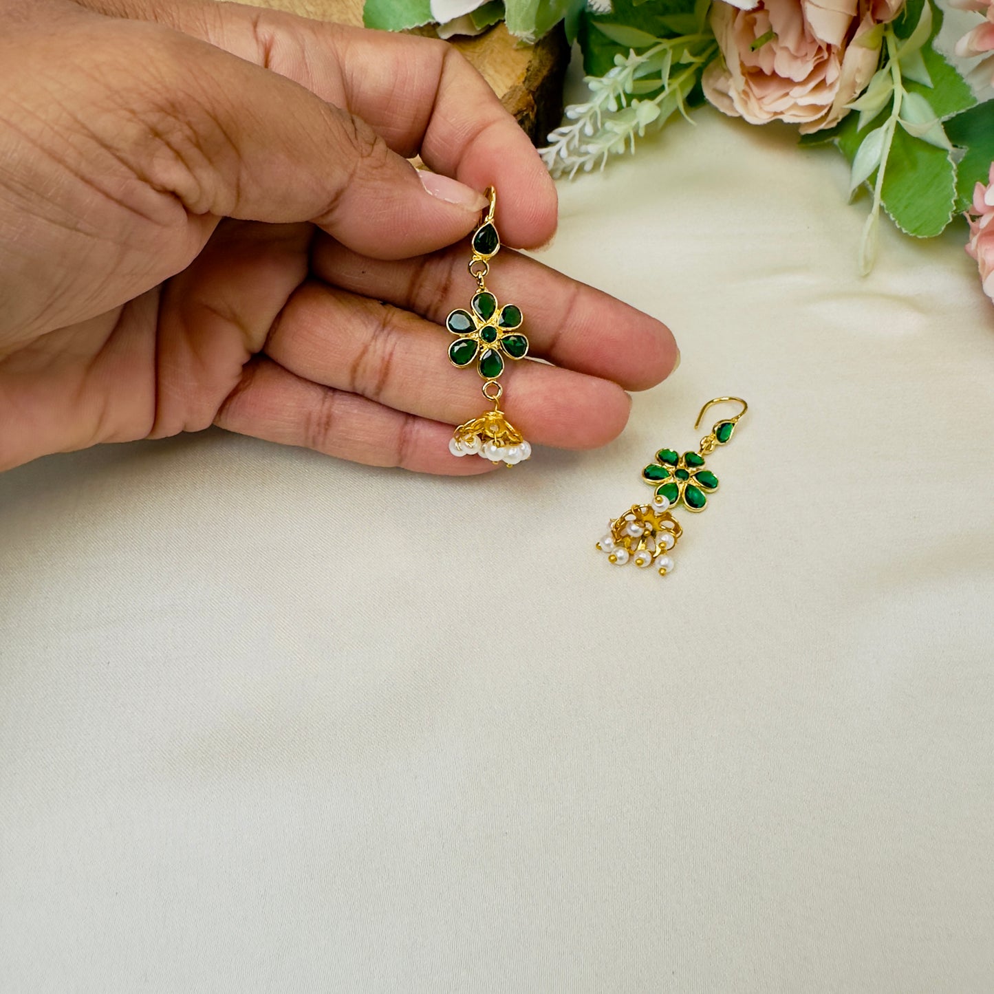 Lightweight Polki Jhumki