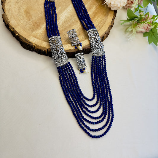 Side AD Broach Necklace Set