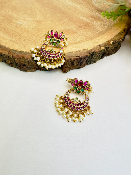 Lotus Design Kemp Jadau Earrings