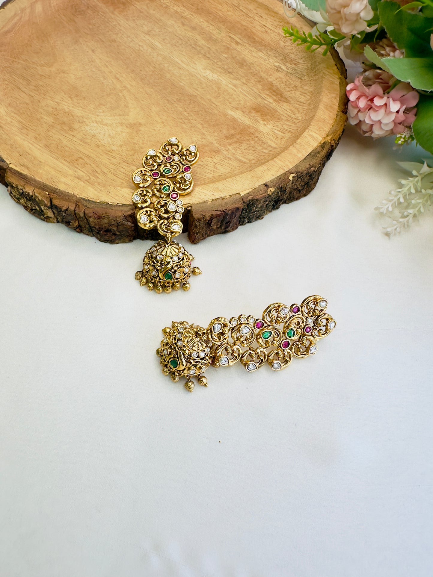 Peacock Temple Earcuff