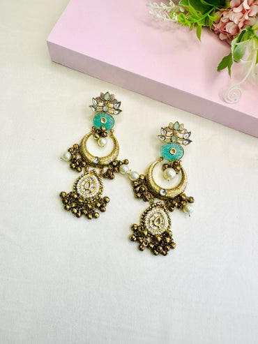 Long Sleek Silver Replica Earrings