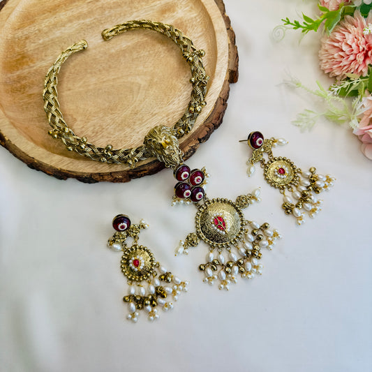 Brand Inspired Silver Replica Hasli Set