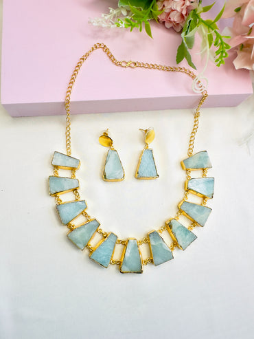 Rough Stone Necklace Set
