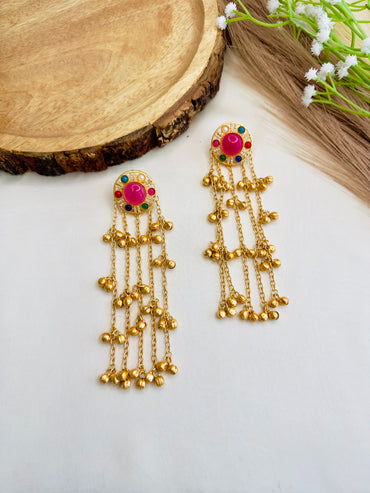 Mid Length Kashmiri Earrings