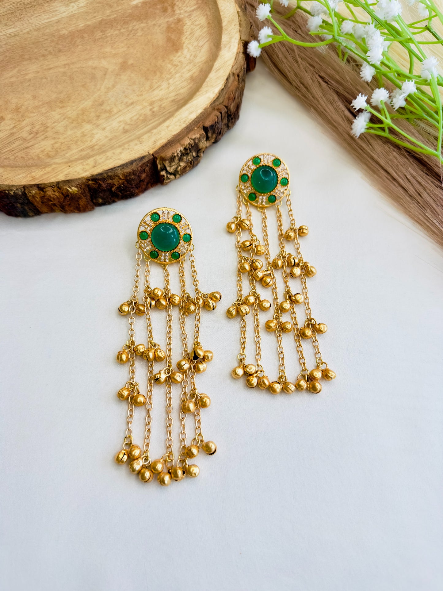 Mid Length Kashmiri Earrings