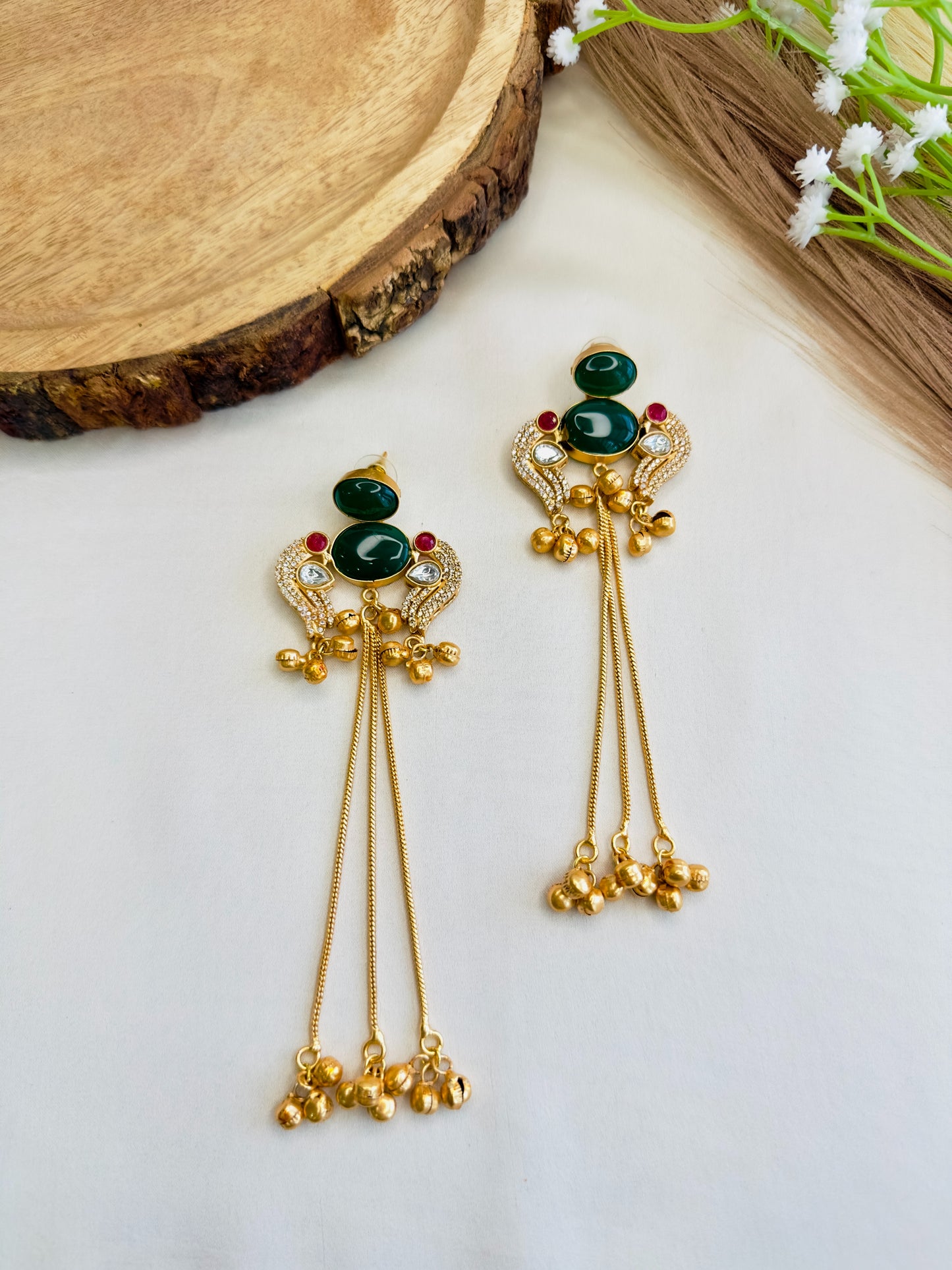 Bird Motif Kashmiri Earrings