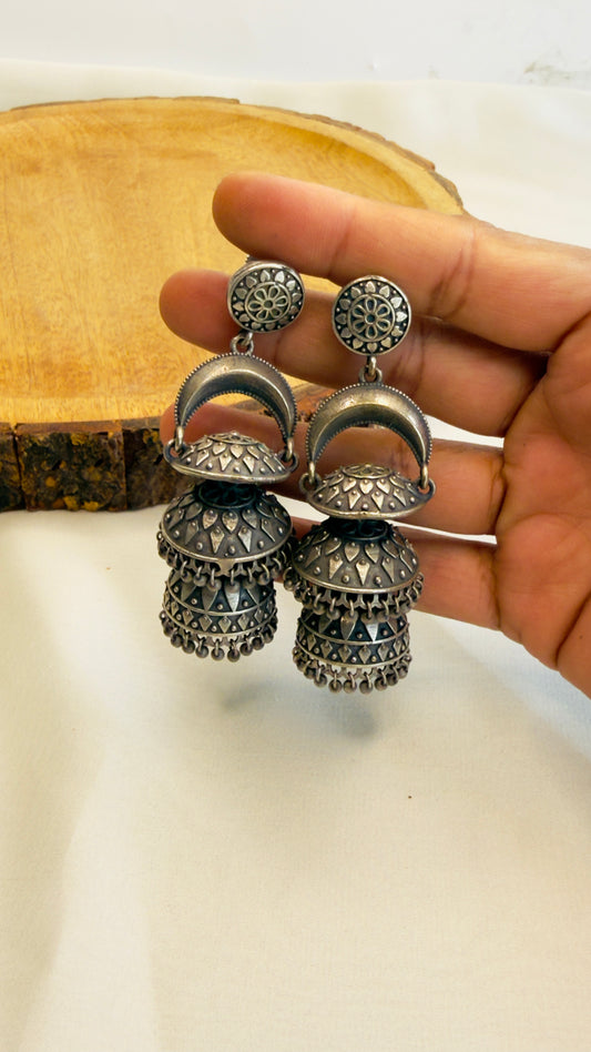 Three Layer silver Replica Jhumki