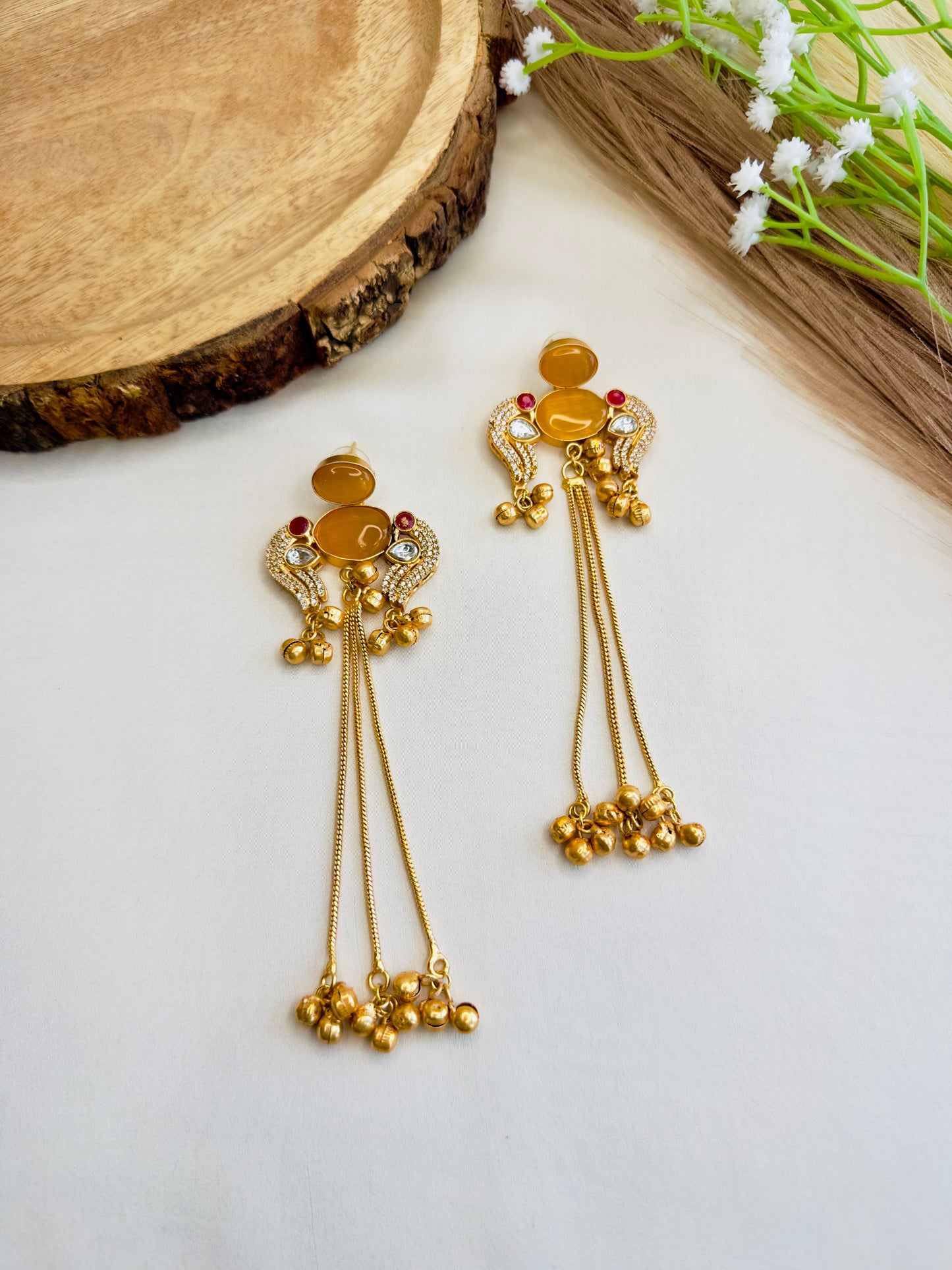 Bird Motif Kashmiri Earrings