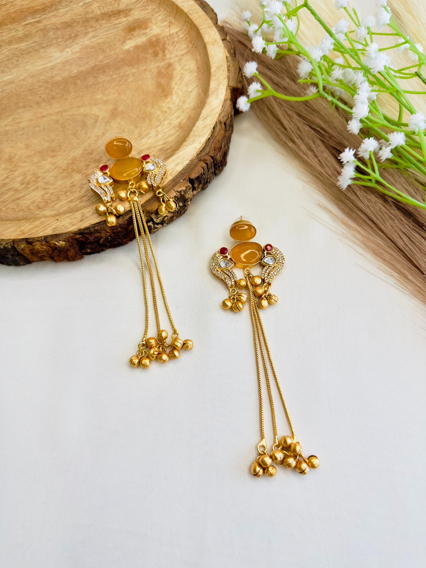 Bird Motif Kashmiri Earrings