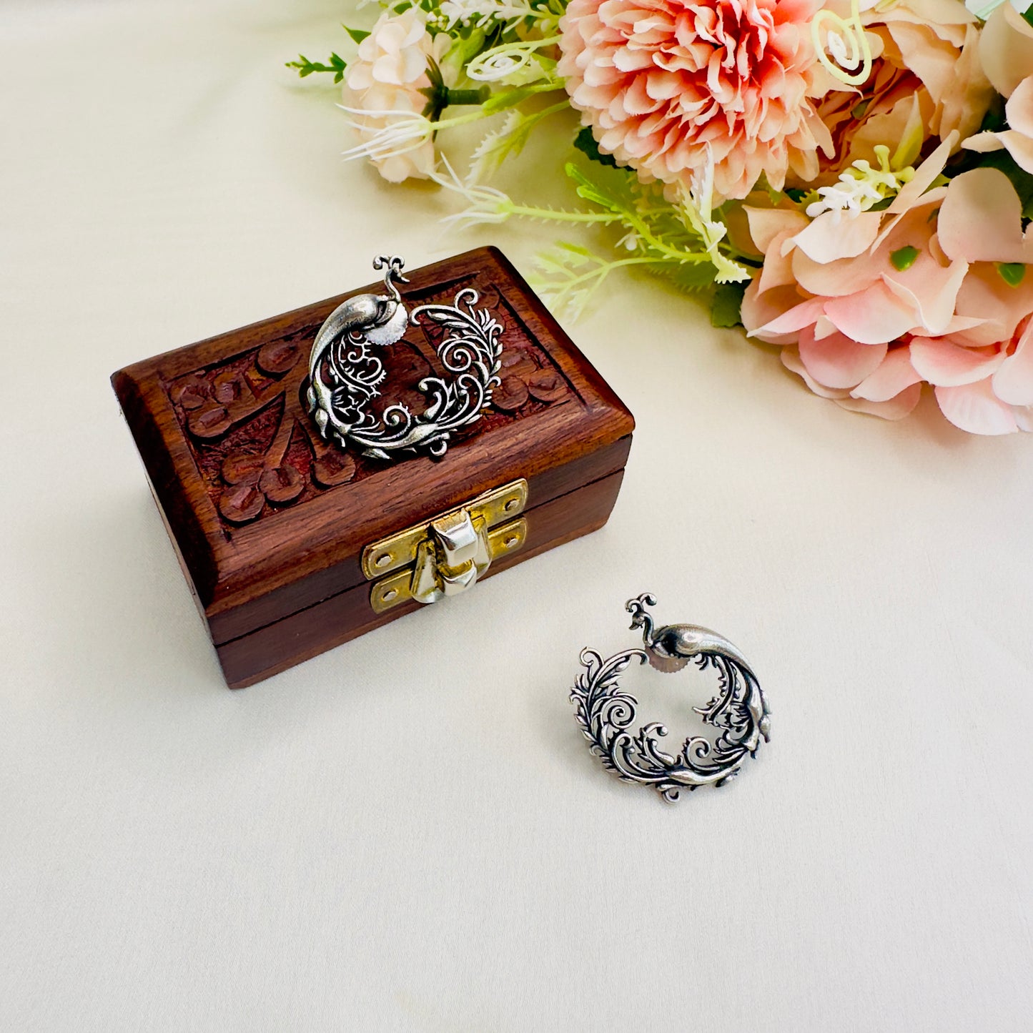 Peacock Solid replica Stud Earrings