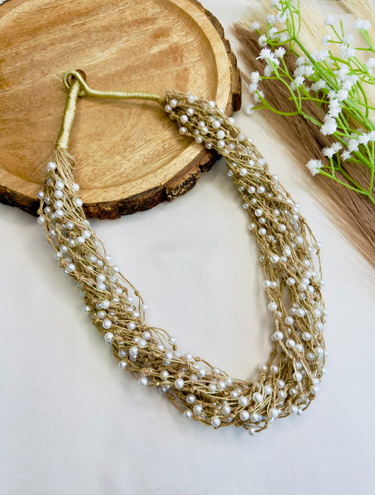 Jute Pearl Necklace