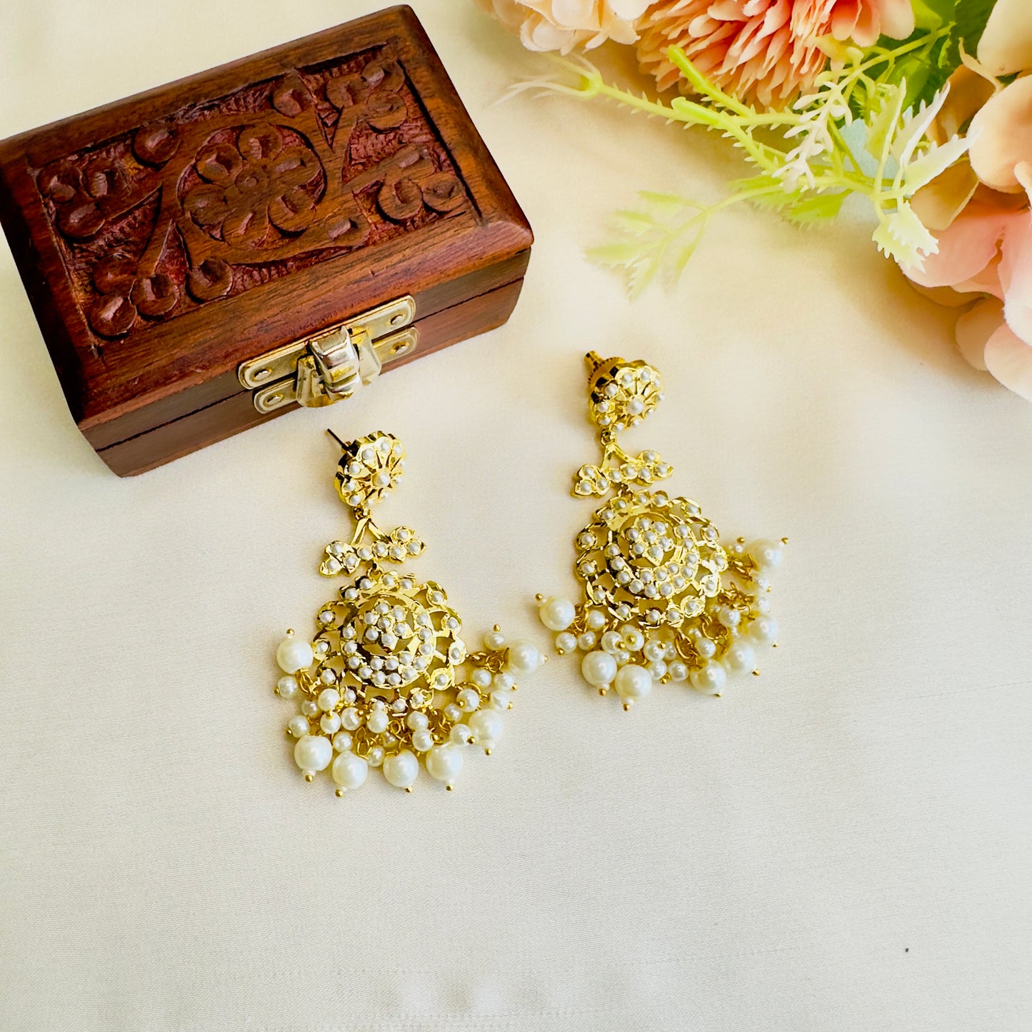 Pearl Jadau Earrings