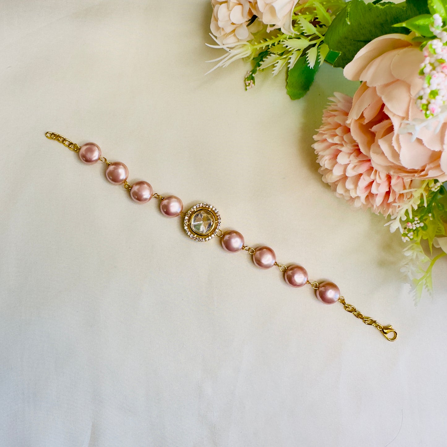 Pearl Mossanite Bracelet