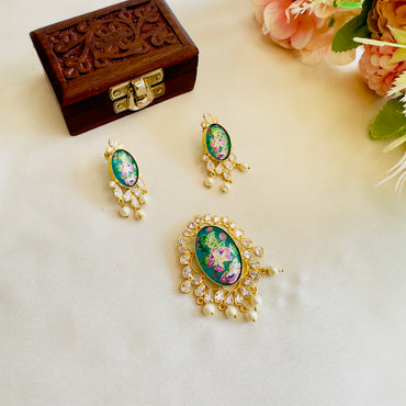 Hand Painted Pendant Set