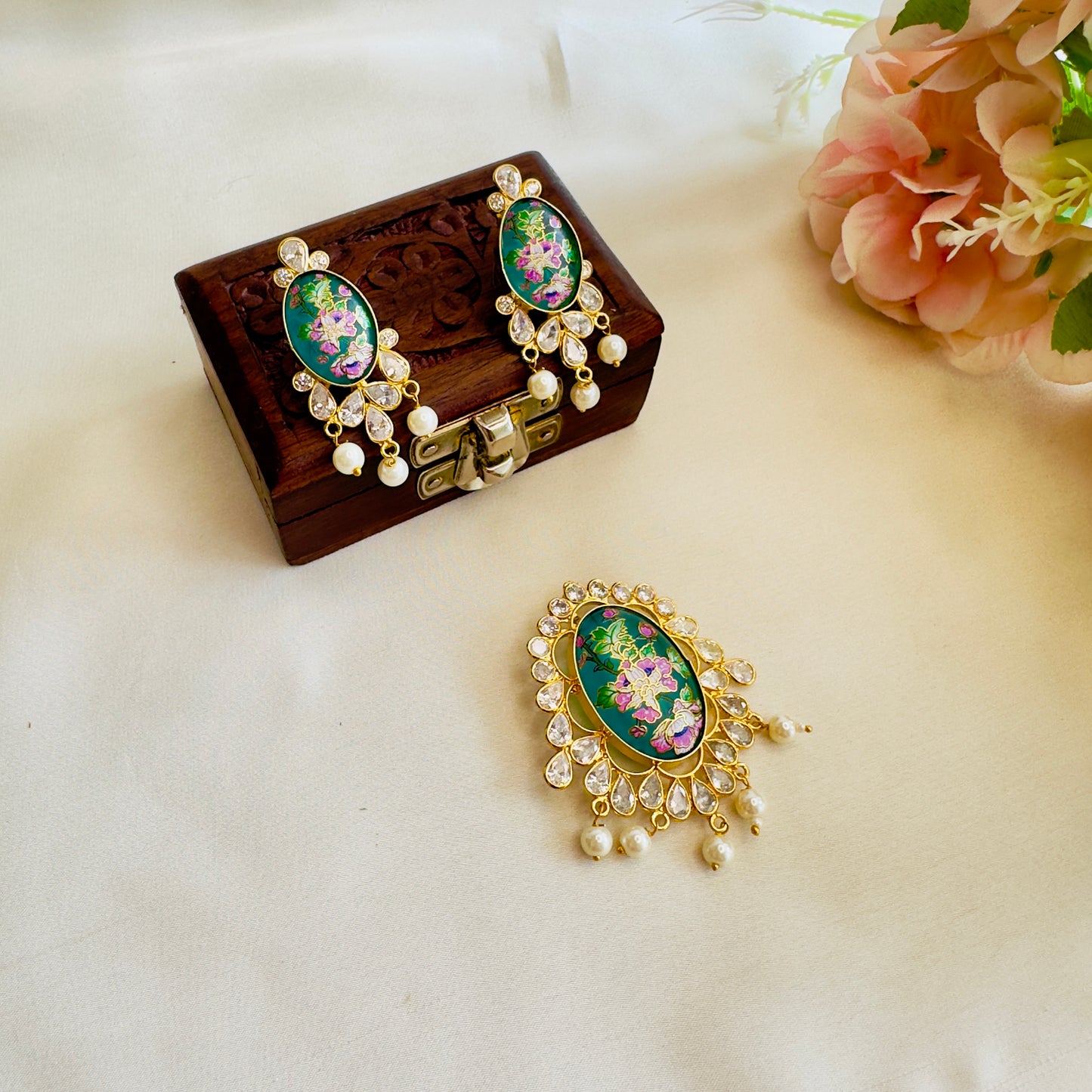 Hand Painted Pendant Set
