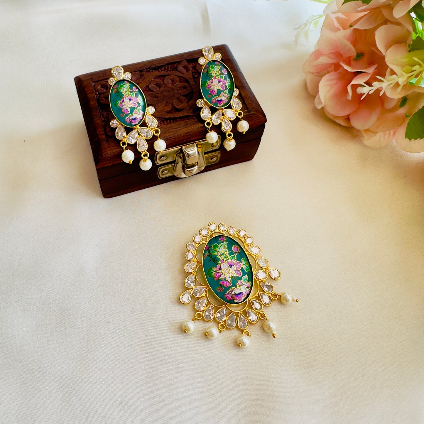 Hand Painted Pendant Set