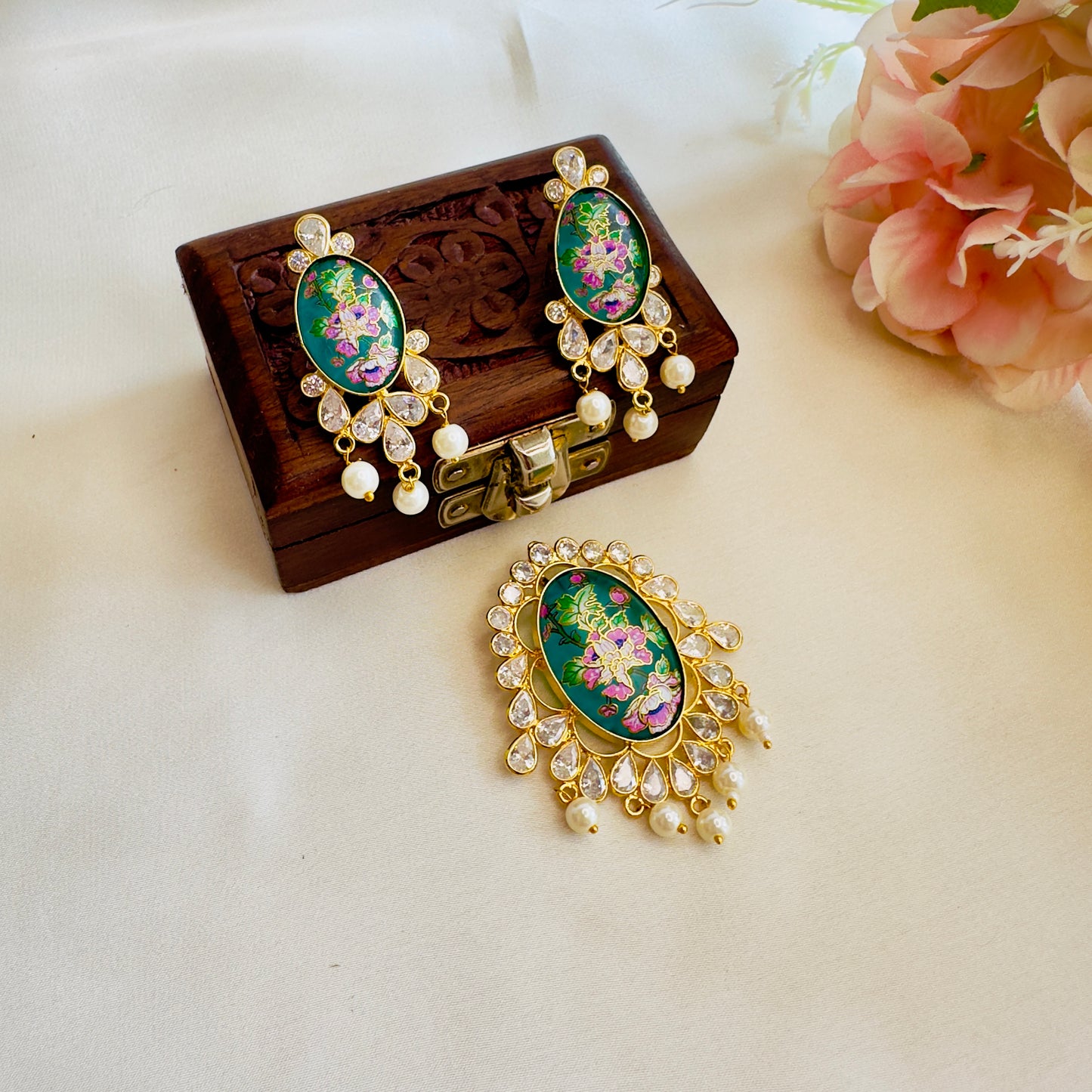 Hand Painted Pendant Set