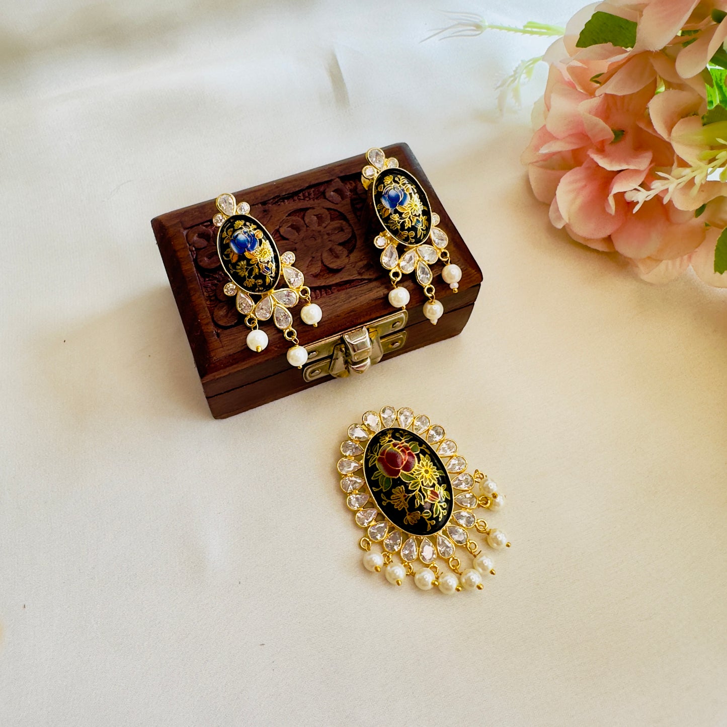 Hand Painted Pendant Set