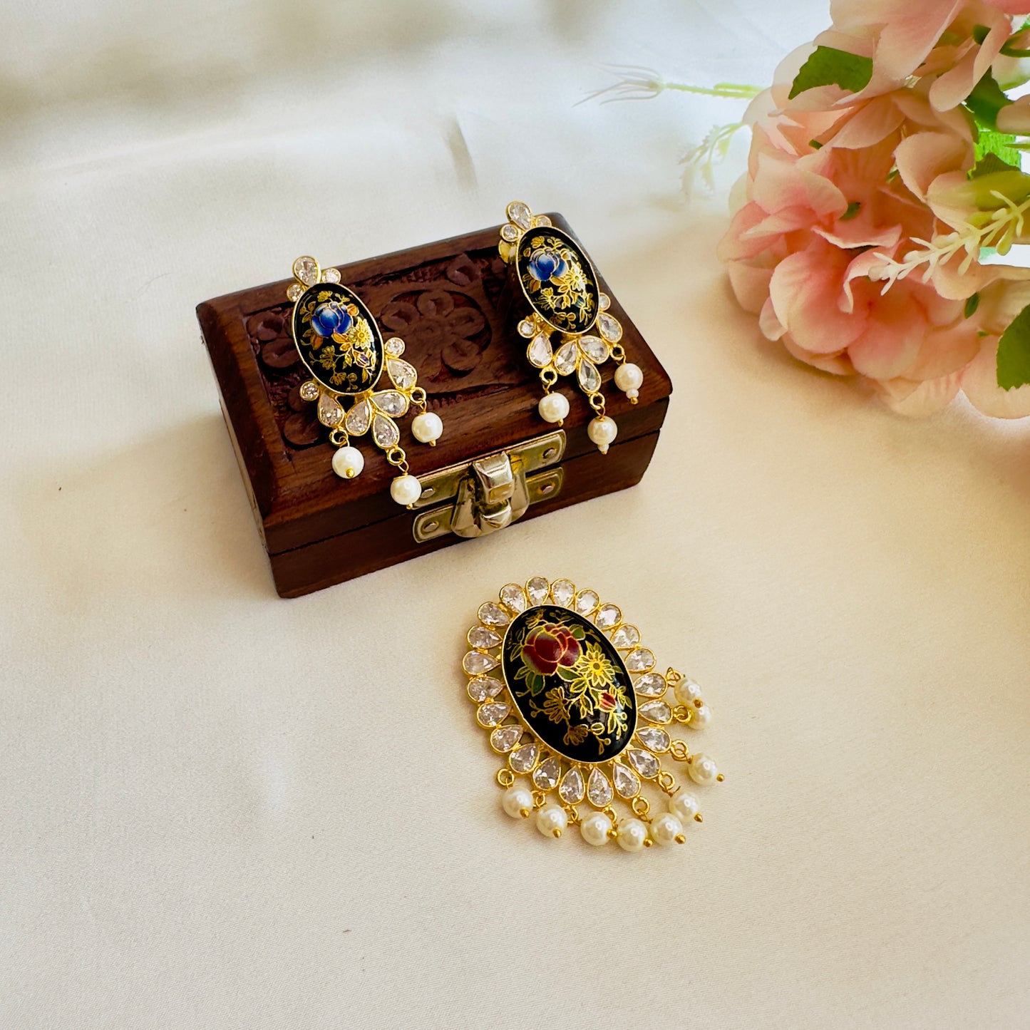 Hand Painted Pendant Set