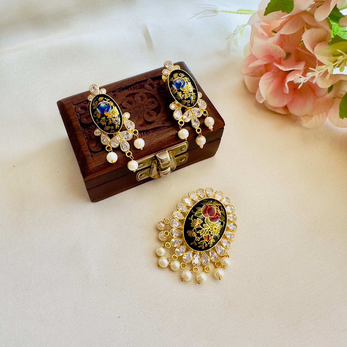Hand Painted Pendant Set