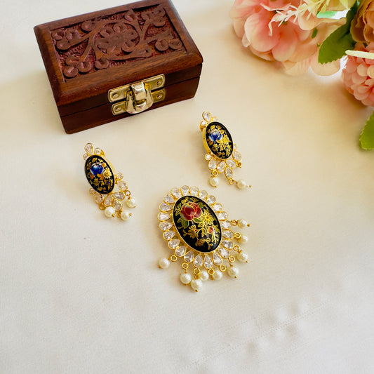 Hand Painted Pendant Set