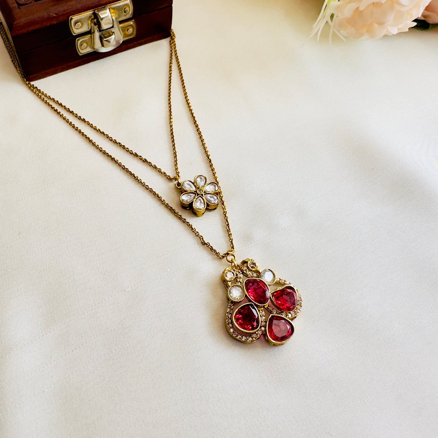 Moissanite Pendant Set