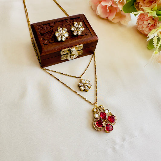 Moissanite Pendant Set