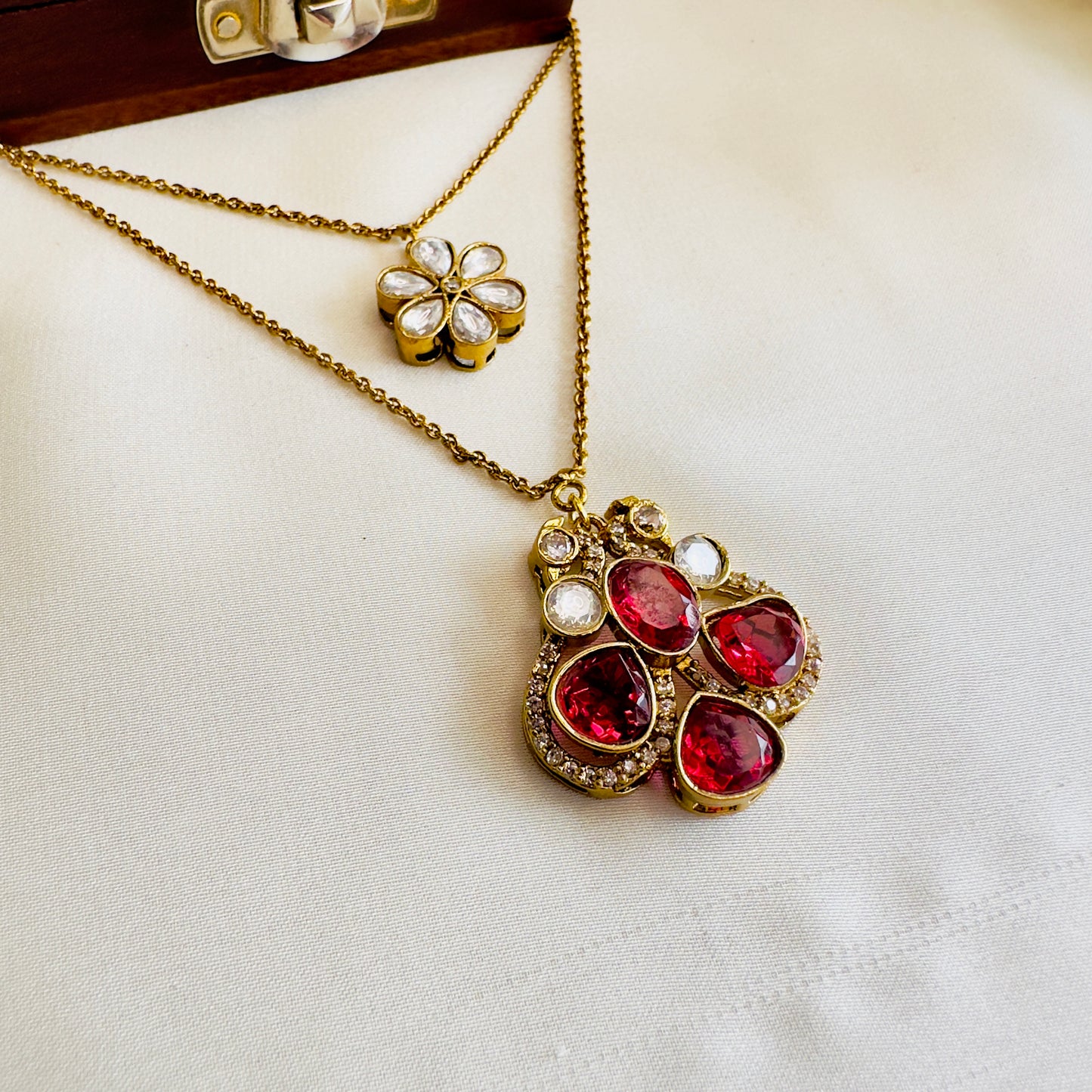 Moissanite Pendant Set