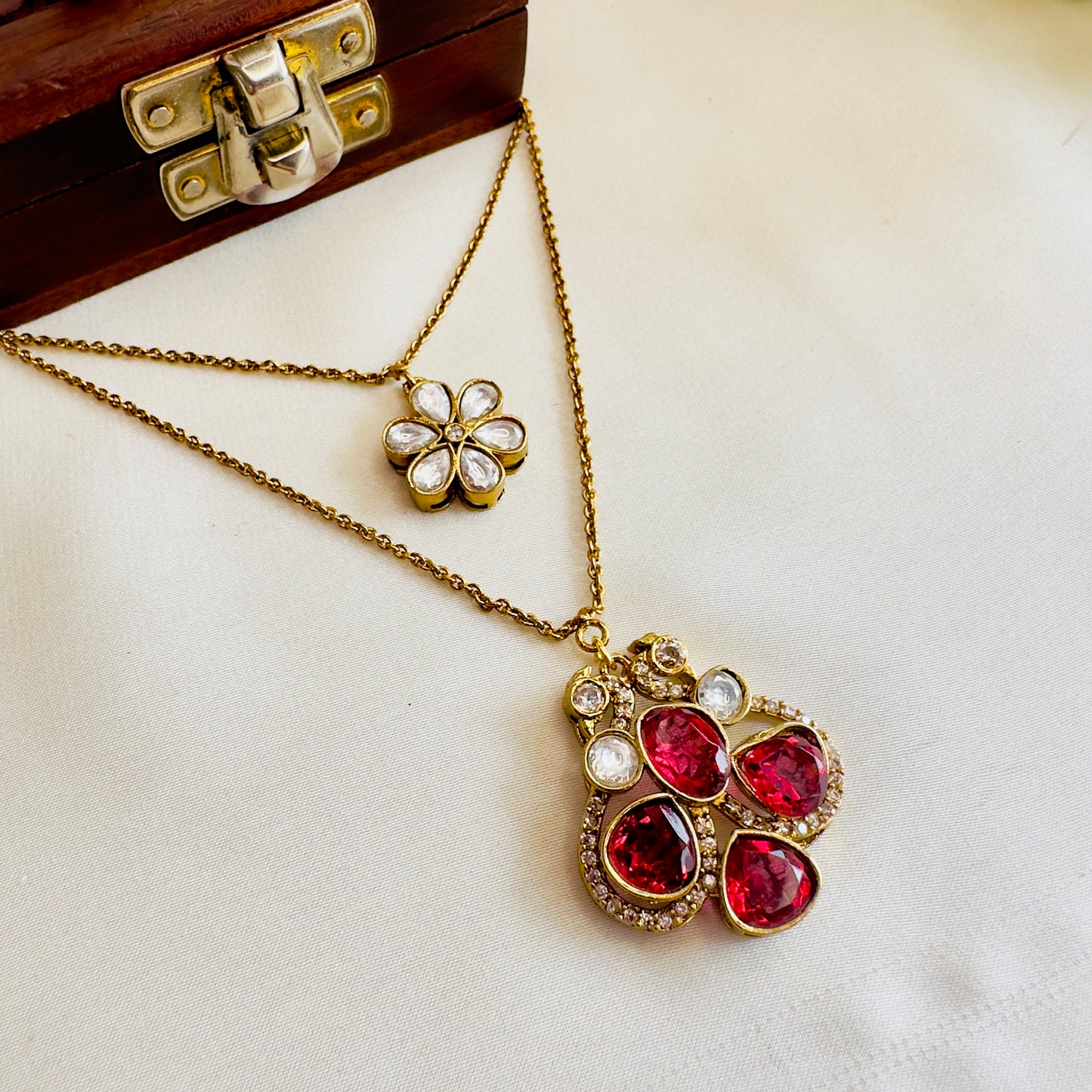 Moissanite Pendant Set