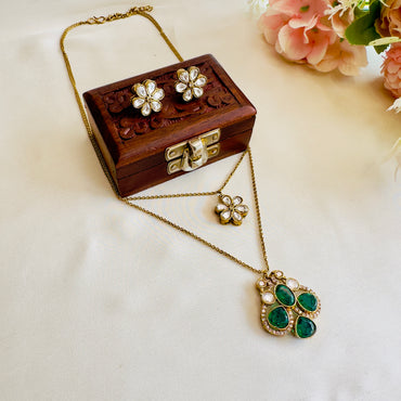 Moissanite Pendant Set