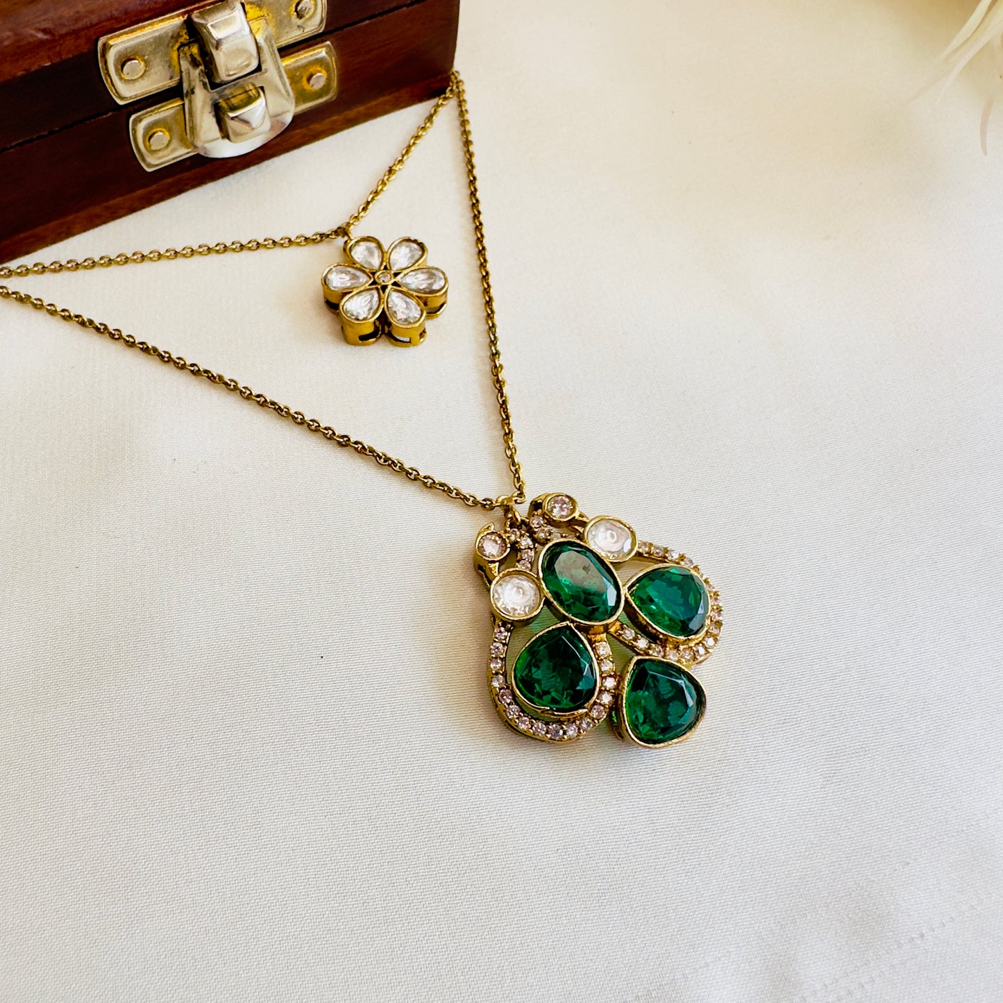 Moissanite Pendant Set