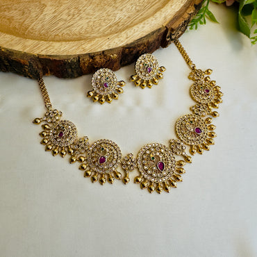 Five Peacock Pendant Necklace Set