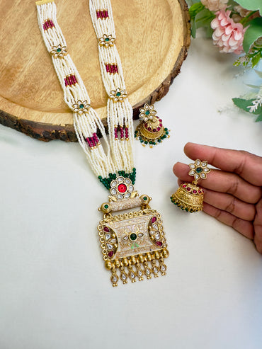 Long Rajwadi Necklace Set