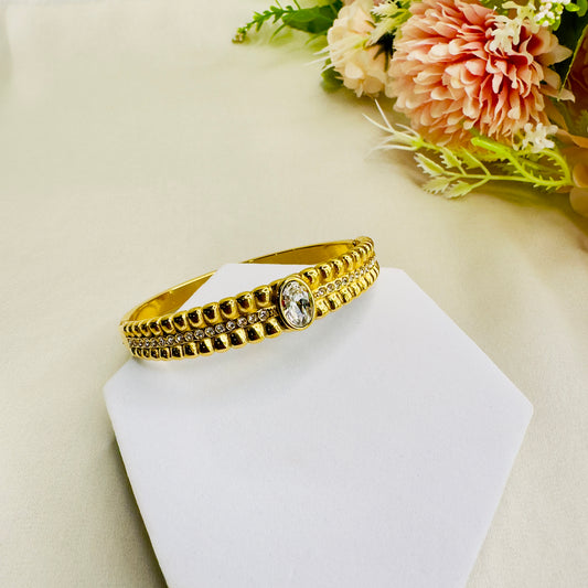 Tarnish Free White Stone Bracelet